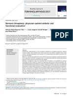 Otorhinolaryngology: Revision Rhinoplasty: Physician - Patient Esthetic and Functional Evaluation