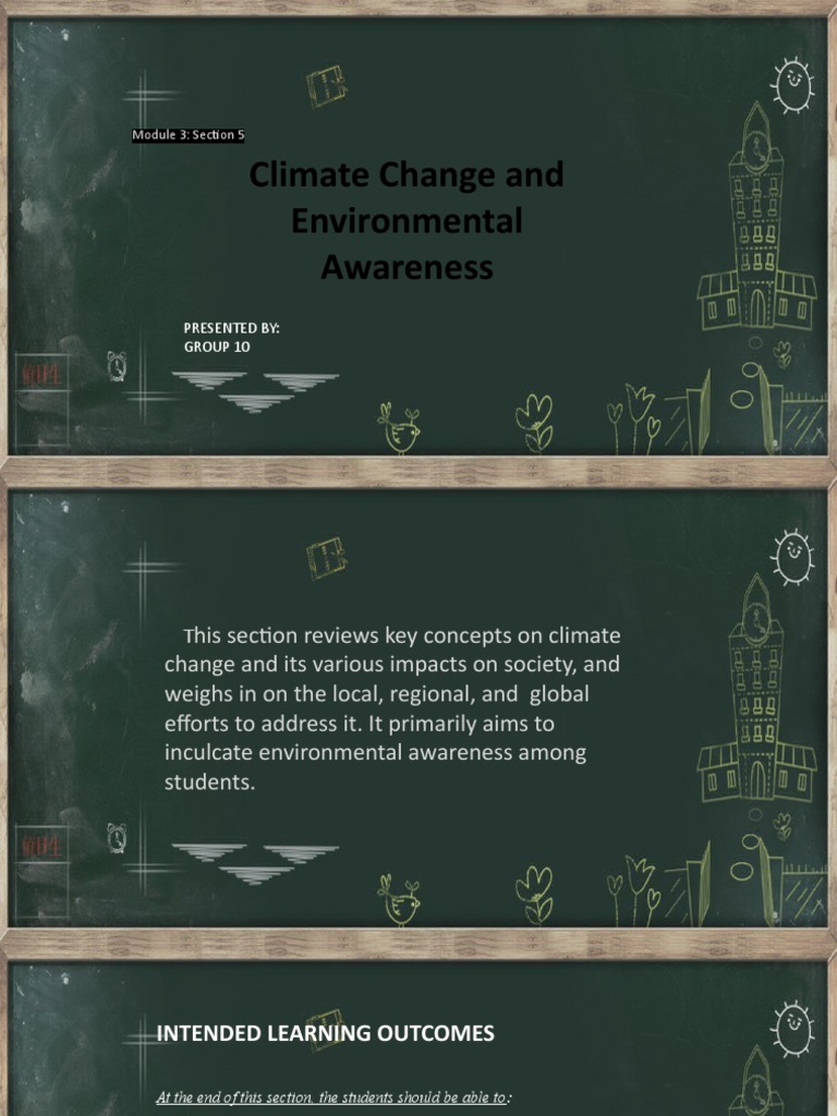 Climate Change and Environmental Awareness: Module 3: Section 5 | PDF ...