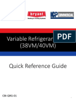 Variable Refrigerant Flow (38VM/40VM) : Quick Reference Guide