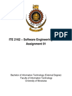ITE 2162 - Software Engineering 2020S2 Assignment 01