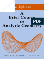 N. Yefimov: A Brief Course in Analytic Geometry