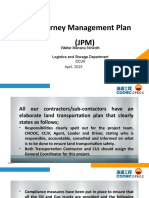 Journey Management Plan (JPM) : Walter Mananu Nirwoth Logistics and Storage Department CCJV