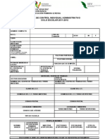 Ficha de Control Individual Administrativa 2011-2012