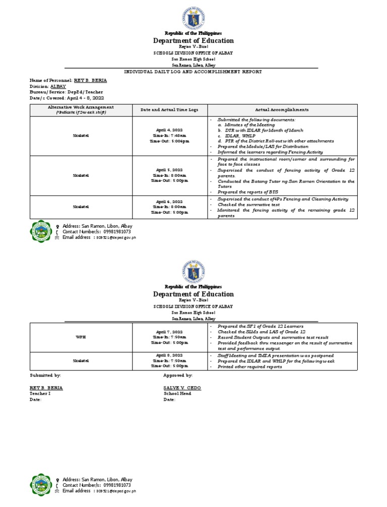 Accomplishment report april 4 8 download free pdf behavior
