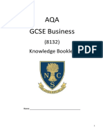 AQA GCSE Business: (8132) Knowledge Booklet