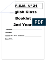 English Class Booklet 2nd Year.: C.P.E.M. #21