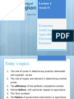 Economic Analysis For Agricultural and Environmental Sciences