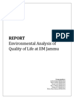 Environmental Analysis of Quality of Life at IIM Jammu