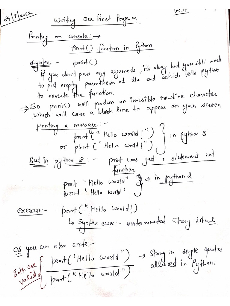 How To Write First Program In Python