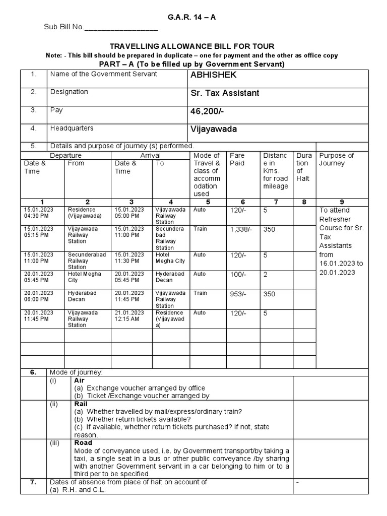 Ta bill form pdf government finances service industries