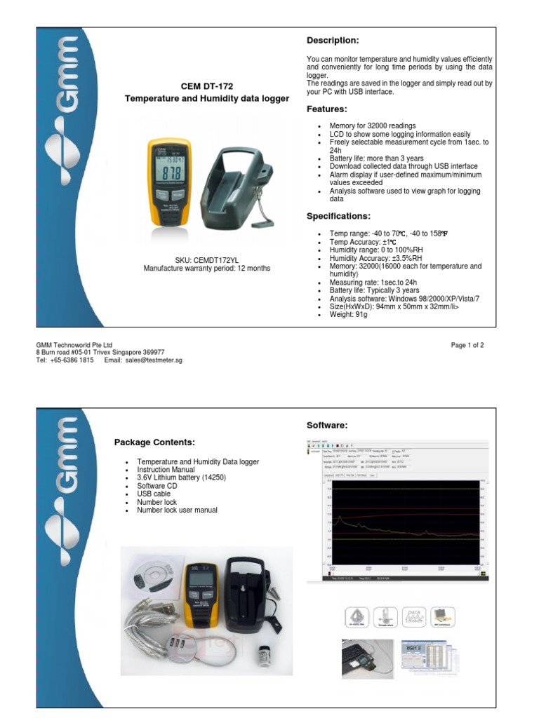 LongTerm Temperature and Humidity Monitoring Made Easy An Overview of the CEM DT172 Data