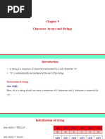 Character Arrays and Strings