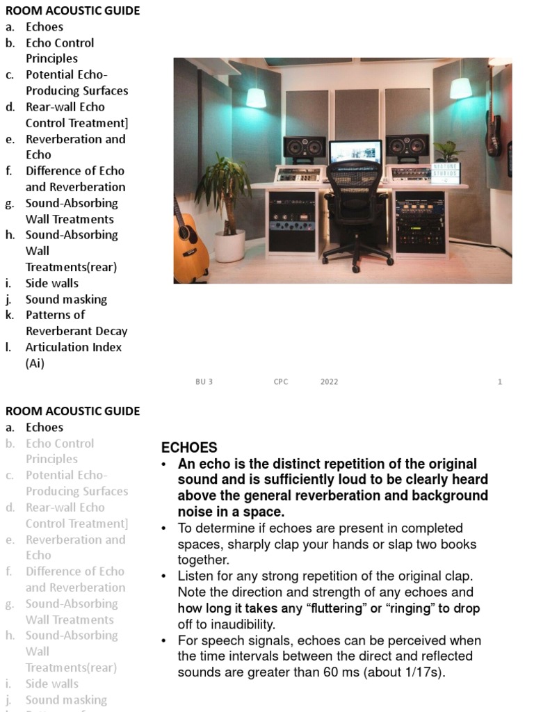 Room Acoustic Guide 2 | Download Free PDF | Sound | Acoustics