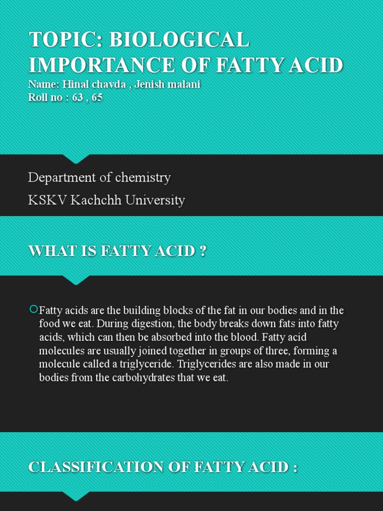 Fatty Acids | PDF | Fatty Acid | Fat