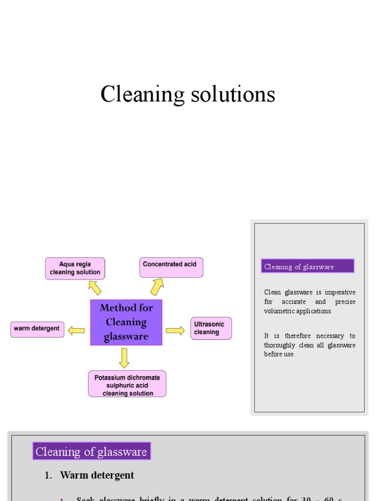 Topic 2 Cleaning Solutions CHM421 PDF Nitric Acid Physical Chemistry
