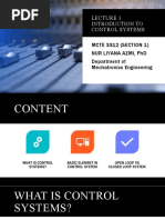 Lecture 1 Introduction To Control System