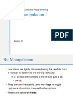 Bit Manipulation: CS 521: Systems Programming