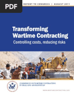 CWC Final Report To Congress--Transforming Wartime Contracting, Controlling Costs, Reducing Risk, August 2011