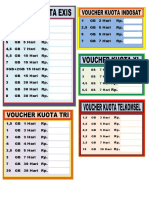 2 GB 7 Hari 3 GB 7 Hari 4,5 GB 7 Hari 6,5 GB 7 Hari