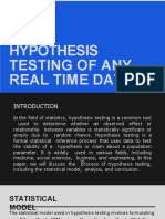 Hypothesis Testing of Any Real Time Data: Presented by 21BCE5939 - 21BCE6145