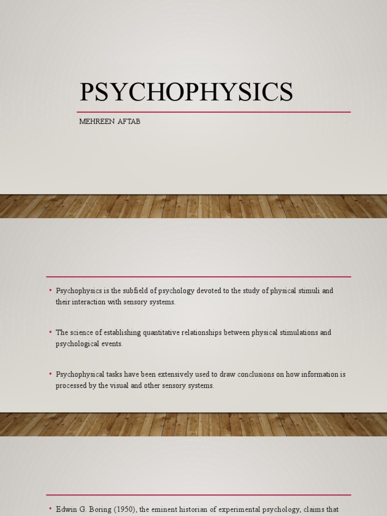 Psychophysics: Thresholds and JND Explained | PDF | Psychophysics | Color