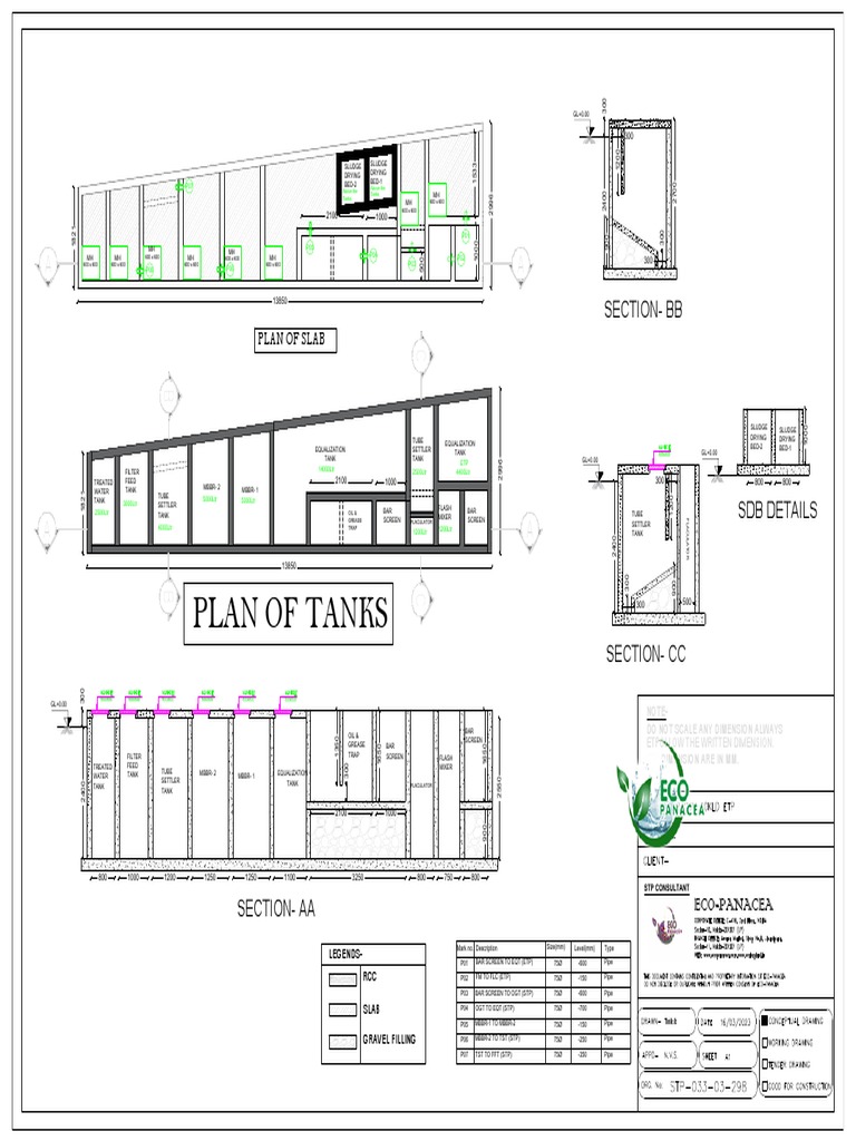 Section-Bb: Plan of Slab | PDF | Chemical Engineering | Water Treatment