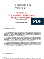 Cours Sciences Des Matériaux: Chapitre 3: Les Matériaux Métalliques Diagramme de Phase