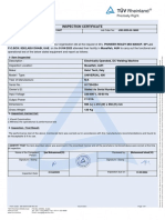 Inspection Certificate: Report Registration No: 115947 Job Order No.: JOD-2023-04-19040