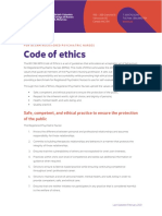 Code of Ethics: Safe, Competent, and Ethical Practice To Ensure The Protection of The Public