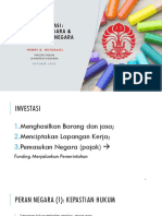 Investasi: Peran Negara & Keuangan Negara: Henry D. Hutagaol