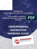 CPPSEC2113 Underpinning Knowledge Marking Guide