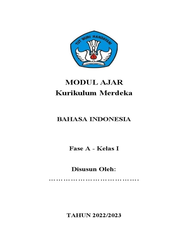 Modul Ajar Bahasa Indonesia Kelas I | PDF | Karier & Perkembangan ...