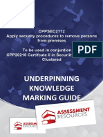 CPPSEC2112 Underpinning Knowledge Marking Guide