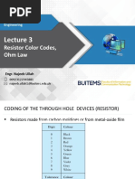 Resistor Color Codes, Ohm Law: Principle of Electrical Engineering