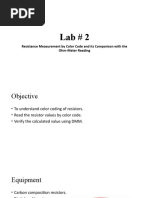 Resistance Measurement by Color Code and Its Comparison With The Ohm-Meter Reading