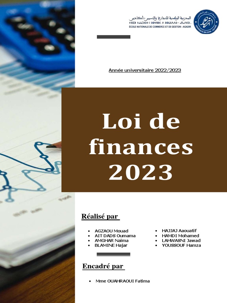 Résumé de la loi de finances 2023 Maroc | PDF | Impôts | Taxe sur la ...