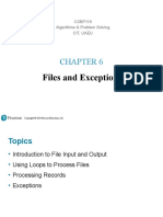 Files and Exceptions: CSBP119 Algorithms & Problem Solving Cit, Uaeu