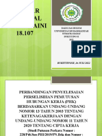 PERBANDINGAN PENYELESAIAN PHK UU KETENAGAKERJAAN DAN UU CIPTA KERJA