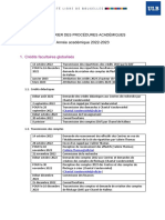 Crédits Facultaires Globalisés: Calendrier Des Procédures Académiques