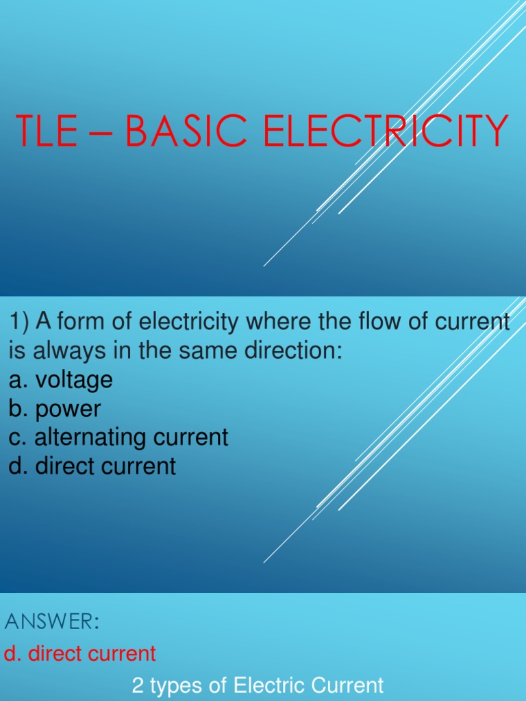 Electrical Questions PDF Electrical Wiring Direct Current