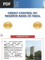 Credit Control by Reserve Bank of India