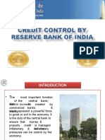 Credit Control by Reserve Bank of India