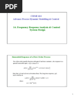 Frequency Response Analysis & Control System Design: CHME 624 Advance Process Dynamic Modelling & Control