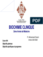 Biochimie Clinique: 2ème Année de Médecine