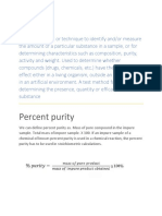 Assay: Percent Purity