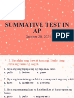 Summative Test in Ap in Grade 2