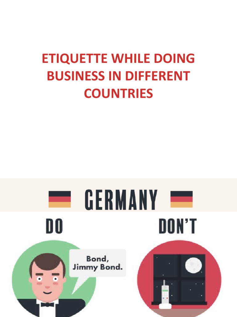 Global Business Etiquette Guide | PDF | Etiquette | Human Communication