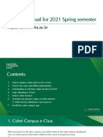 Student Manual For 2021 Spring Semester