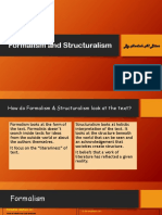 Formalism and Structuralism: by Hadiah Al Bitar