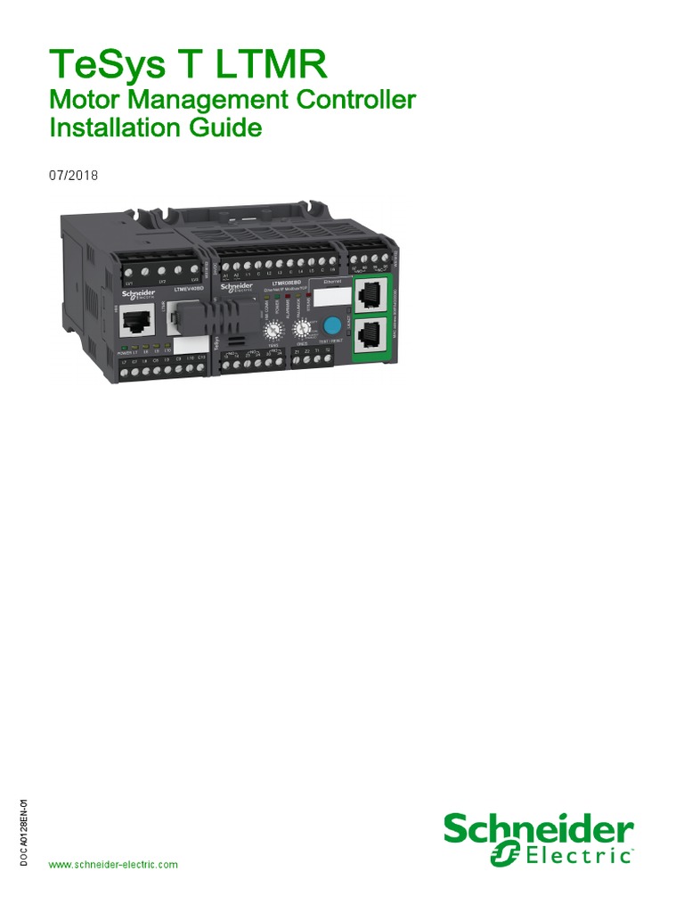 Tesys T LTMR Motor Management Controller Installation Guide PDF
